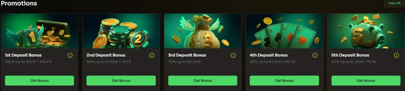 Holy Luck Casino Bonussen en Promoties